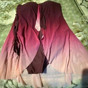 Women’s ombré tie swimming suit